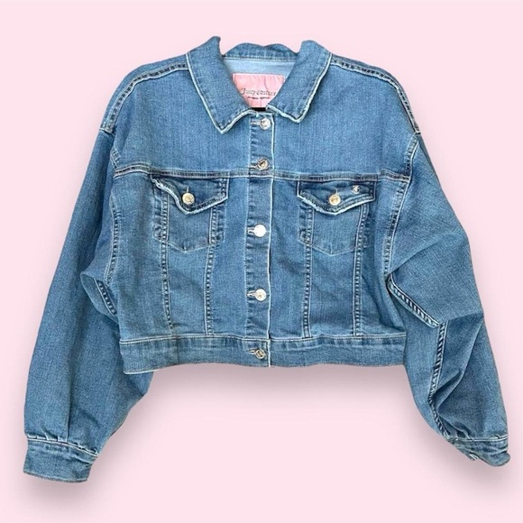 vintage 2000s Y2K juicy couture jean jacket XL - Picture 1 of 6